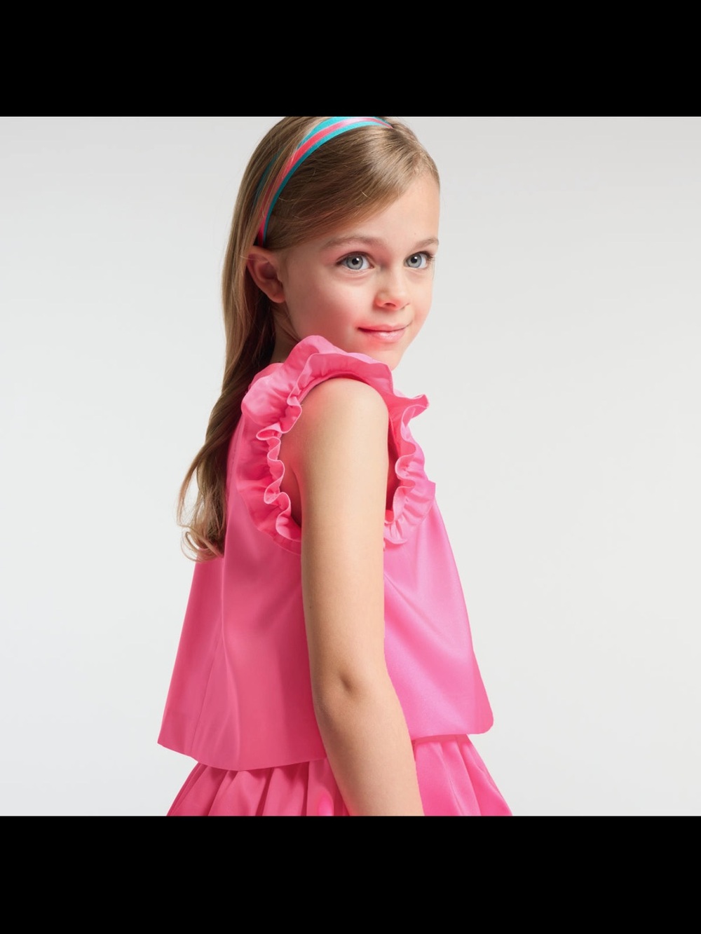 Jacadi Pink Girls Ruffled Top